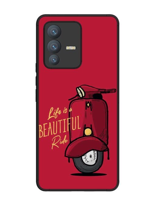 Life Is Beautiful Rides Glossy Metal Phone Cover for Vivo V23 Pro (5G)