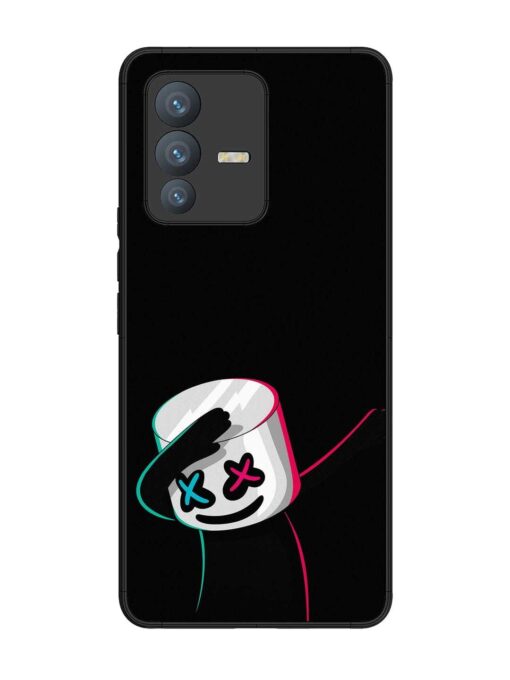 Black Marshmallow Glossy Metal Phone Cover for Vivo V23 Pro (5G)