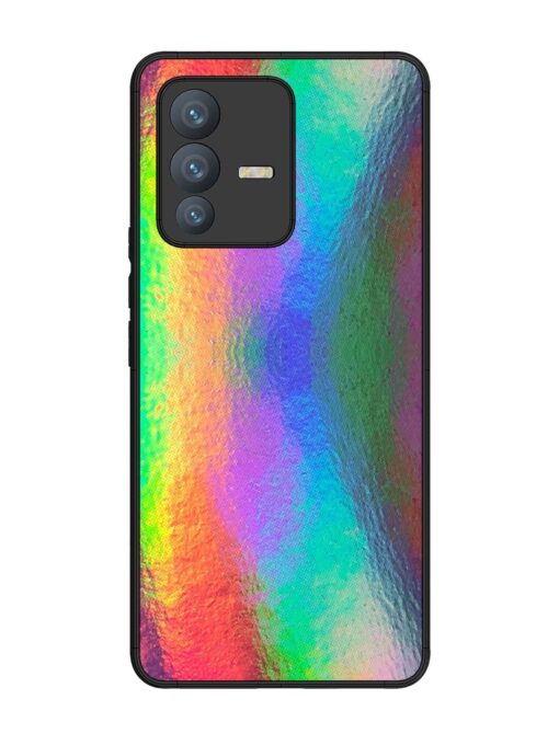 Colorful Holographic Background Glossy Metal TPU Phone Cover for Vivo V23 Pro (5G) Zapvi