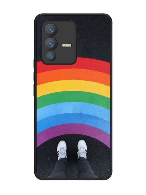 Legs Rainbow Glossy Metal TPU Phone Cover for Vivo V23 Pro (5G)