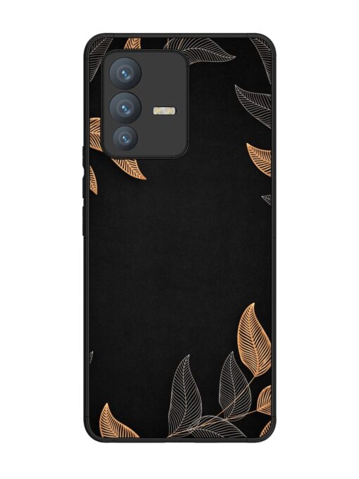 Foliage Art Glossy Metal Phone Cover for Vivo V23 Pro (5G)