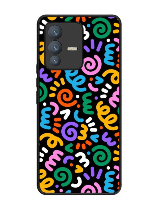 Colorful Seamless Vector Glossy Metal Phone Cover for Vivo V23 Pro (5G)