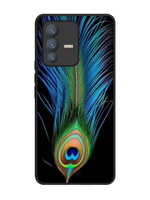 Peacock Feather Glossy Metal TPU Phone Cover for Vivo V23 Pro (5G) Zapvi