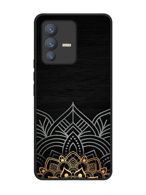 Decorative Golden Pattern Glossy Metal Phone Cover for Vivo V23 Pro (5G)