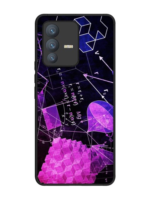 Math Physics Formula Art Glossy Metal Phone Cover for Vivo V23 Pro (5G)