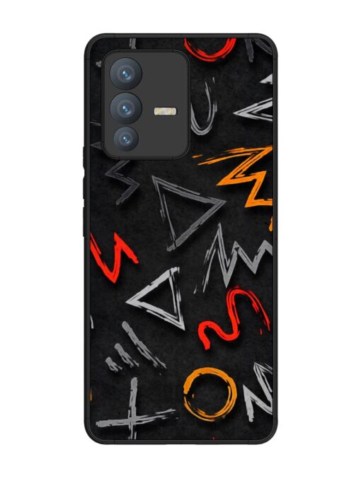 Grungy Graffiti Glossy Metal Phone Cover for Vivo V23 Pro (5G)