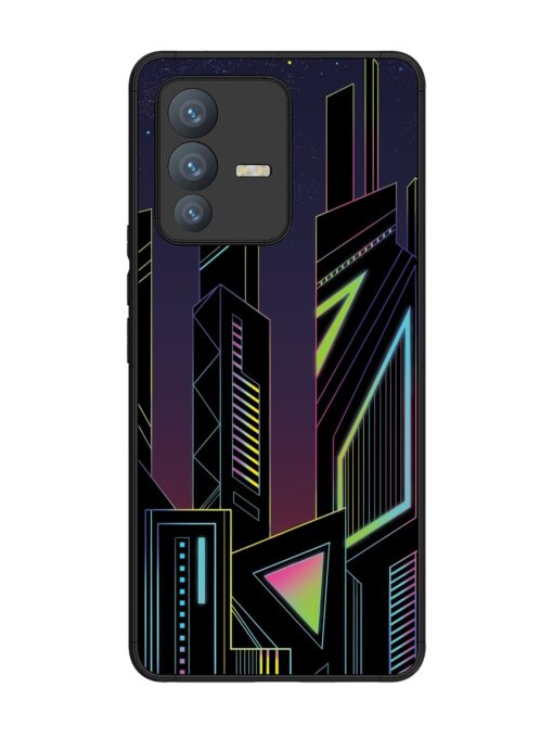 Neon Dreamscape Glossy Metal Phone Cover for Vivo V23 Pro (5G)