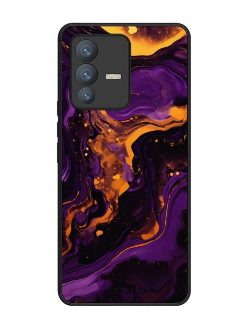 Painting Of A Purple Glossy Metal Phone Cover for Vivo V23 Pro (5G) Zapvi