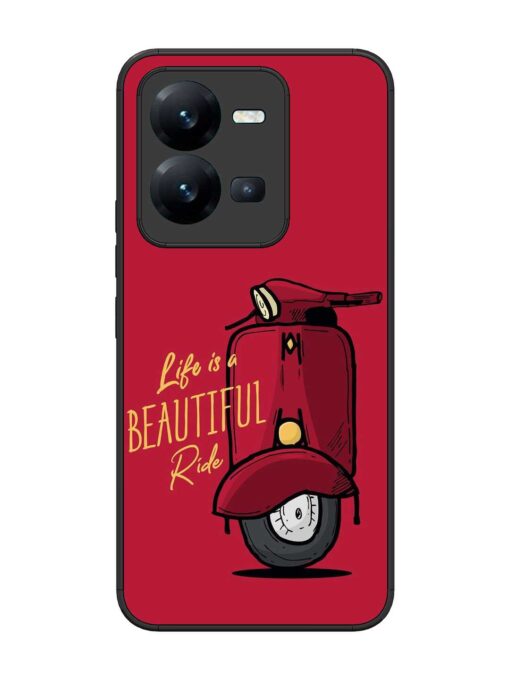 Life Is Beautiful Rides Glossy Metal Phone Cover for Vivo V25 (5G) Zapvi