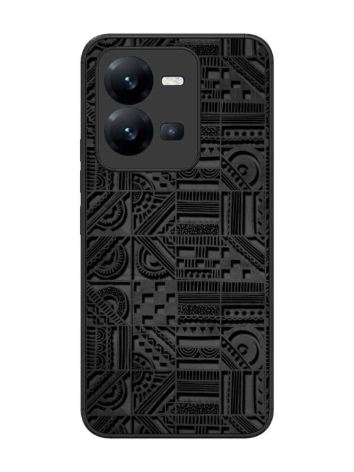 Seamless Pattern Glossy Metal Phone Cover for Vivo V25 (5G) Zapvi