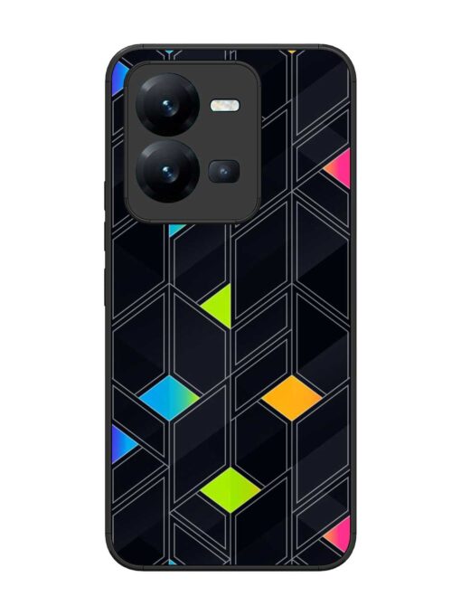 Abstract Mosaic Seamless Glossy Metal Phone Cover for Vivo V25 (5G) Zapvi