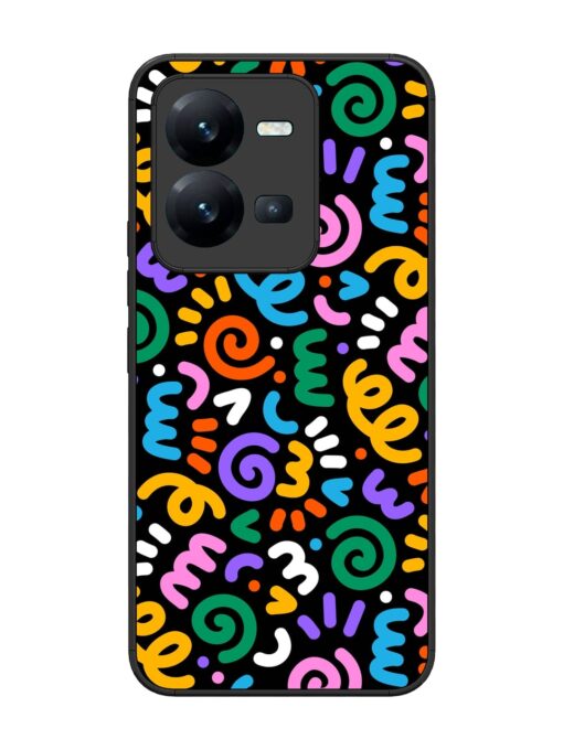 Colorful Seamless Vector Glossy Metal Phone Cover for Vivo V25 (5G) Zapvi