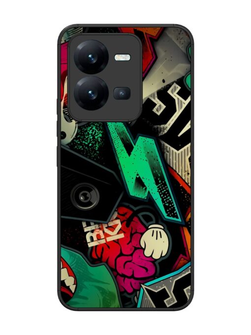 Graffiti Art Glossy Metal Phone Cover for Vivo V25 (5G) Zapvi