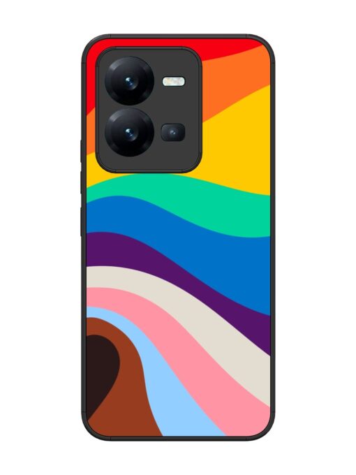 Minimal Pride Art Glossy Metal Phone Cover for Vivo V25 (5G) Zapvi