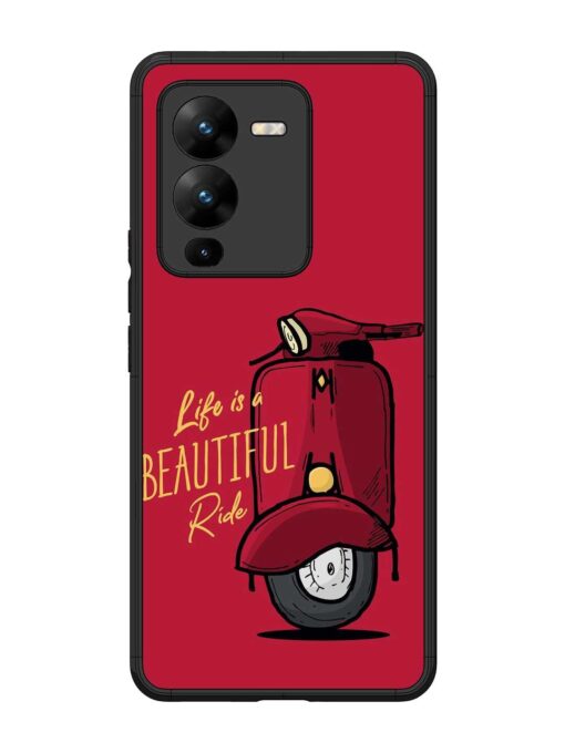 Life Is Beautiful Rides Glossy Metal Phone Cover for Vivo V25 Pro (5G)