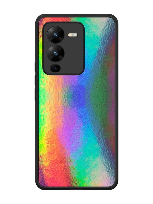 Colorful Holographic Background Glossy Metal TPU Phone Cover for Vivo V25 Pro (5G)