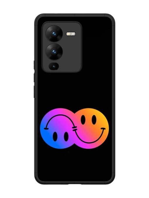 Gradient Smile Art Glossy Metal TPU Phone Cover for Vivo V25 Pro (5G) Zapvi