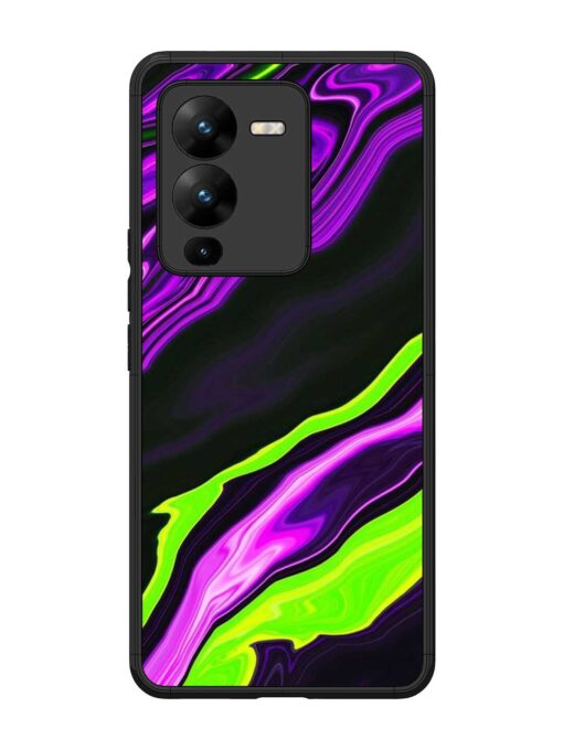 Bright Fluid Violet Glossy Metal Phone Cover for Vivo V25 Pro (5G)