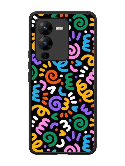 Colorful Seamless Vector Glossy Metal Phone Cover for Vivo V25 Pro (5G) Zapvi