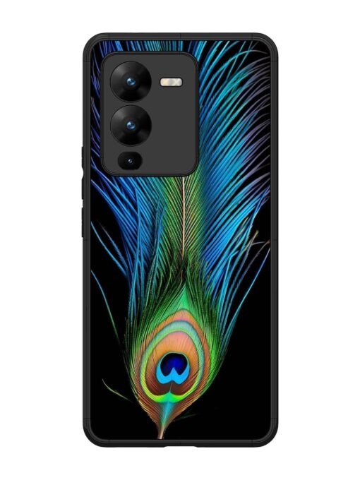 Peacock Feather Glossy Metal TPU Phone Cover for Vivo V25 Pro (5G) Zapvi