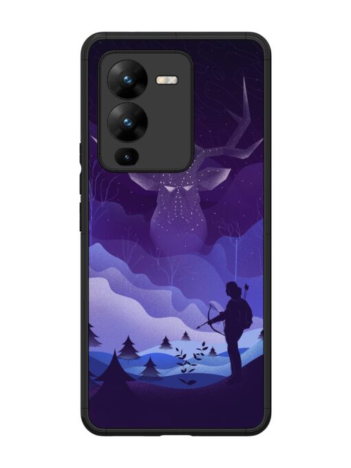 Deer Forest River Glossy Metal Phone Cover for Vivo V25 Pro (5G) Zapvi