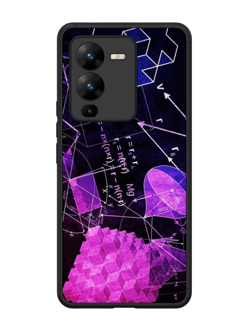 Math Physics Formula Art Glossy Metal Phone Cover for Vivo V25 Pro (5G) Zapvi