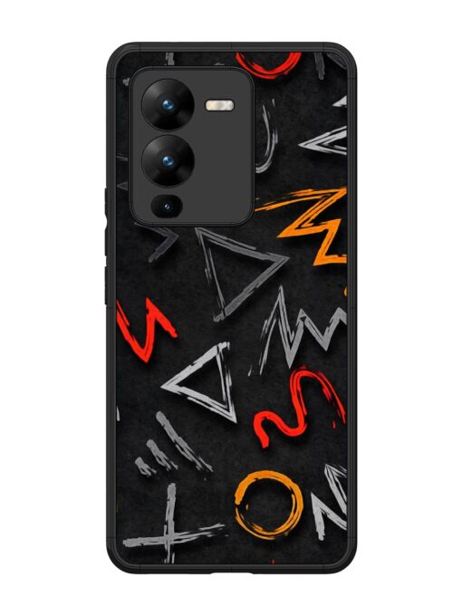 Grungy Graffiti Glossy Metal Phone Cover for Vivo V25 Pro (5G)