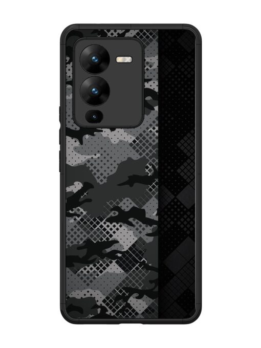 Dark Camouflage Glossy Metal Phone Cover for Vivo V25 Pro (5G) Zapvi