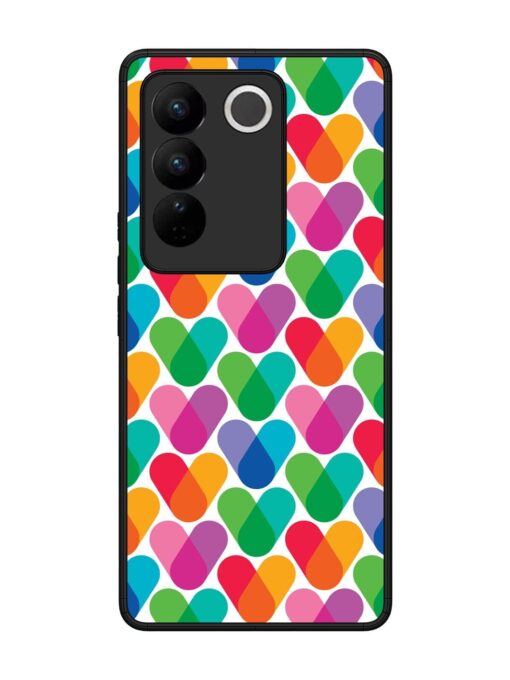 Overlapping Colors Colorful Glossy Metal TPU Phone Cover for Vivo V27 (5G) Zapvi