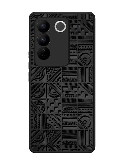 Seamless Pattern Glossy Metal Phone Cover for Vivo V27 (5G) Zapvi