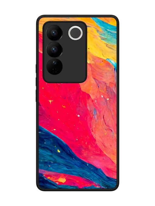 Starry Night Glossy Metal Phone Cover for Vivo V27 (5G)