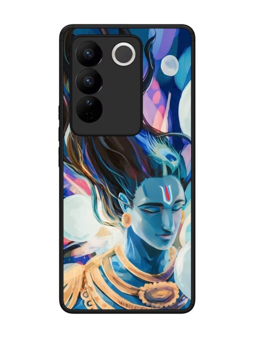 Bhagwan Sri Krishna Glossy Metal Phone Cover for Vivo V27 (5G) Zapvi