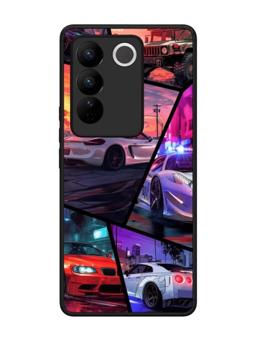 Ride In Pixels Glossy Metal Phone Cover for Vivo V27 (5G) Zapvi