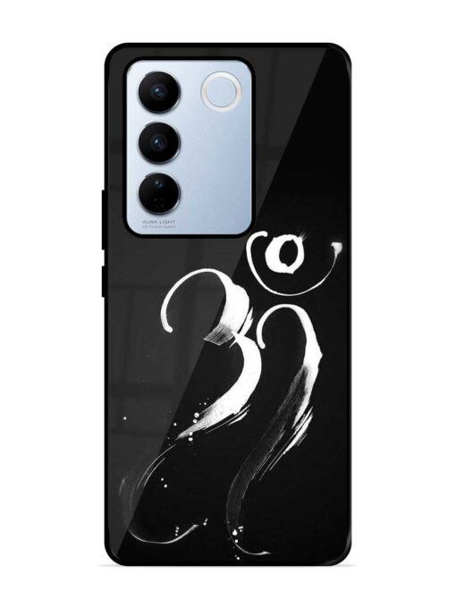 Om Logo Glossy Metal Phone Cover for Vivo V27 Pro (5G) Zapvi