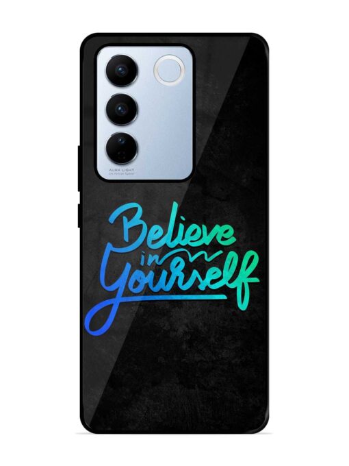 Believe In Yourself Glossy Metal Phone Cover for Vivo V27 Pro (5G) Zapvi