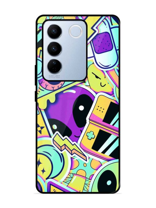 Scratch Art Glossy Metal Phone Cover for Vivo V27 Pro (5G) Zapvi