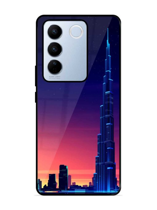 Burj Khalifa Abstract Glossy Metal Phone Cover for Vivo V27 Pro (5G) Zapvi