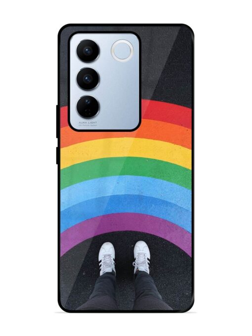 Legs Rainbow Glossy Metal TPU Phone Cover for Vivo V27 Pro (5G) Zapvi