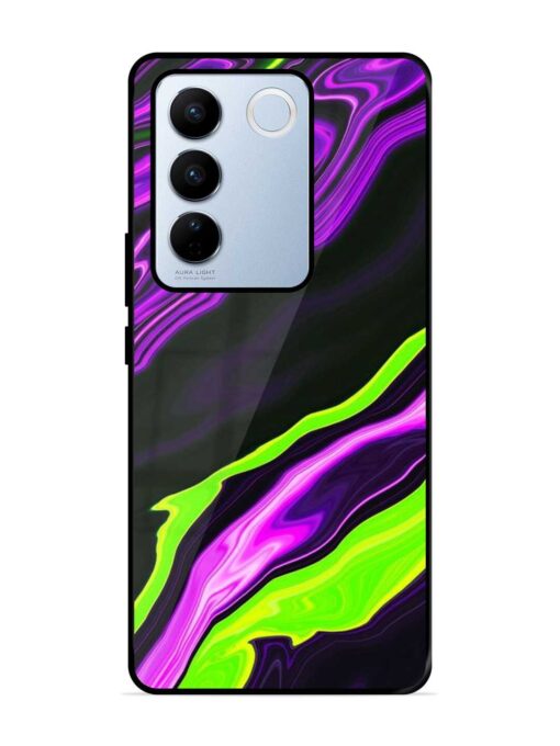 Bright Fluid Violet Glossy Metal Phone Cover for Vivo V27 Pro (5G) Zapvi