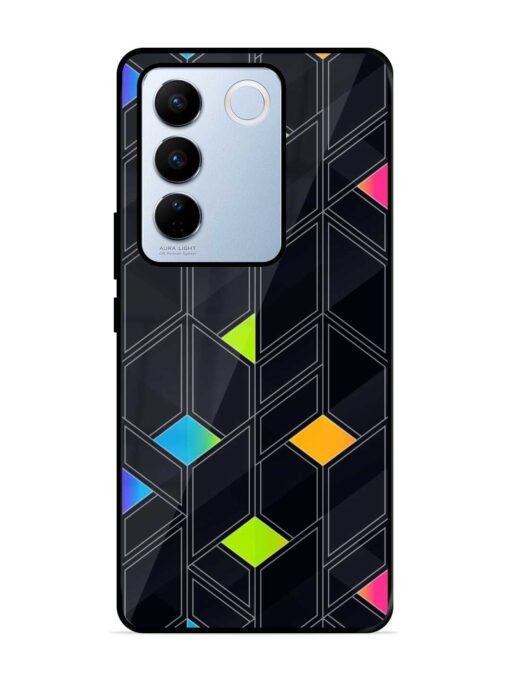 Abstract Mosaic Seamless Glossy Metal Phone Cover for Vivo V27 Pro (5G) Zapvi