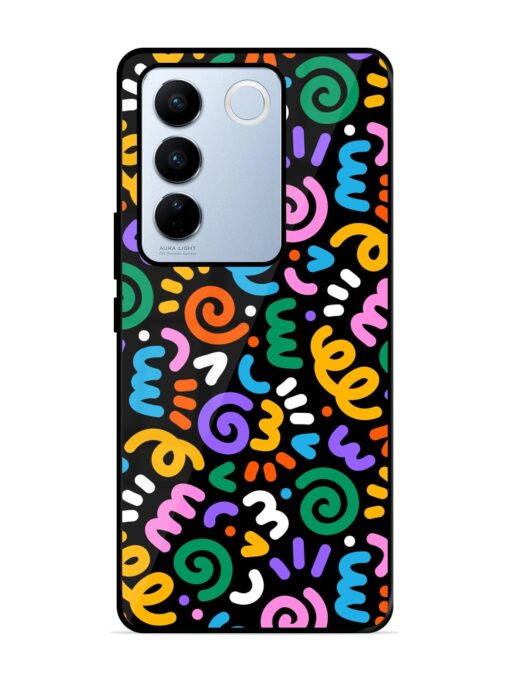 Colorful Seamless Vector Glossy Metal Phone Cover for Vivo V27 Pro (5G) Zapvi