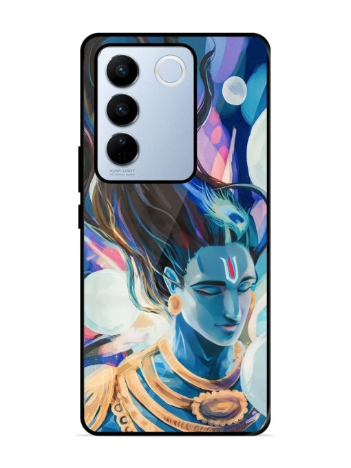 Bhagwan Sri Krishna Glossy Metal Phone Cover for Vivo V27 Pro (5G) Zapvi