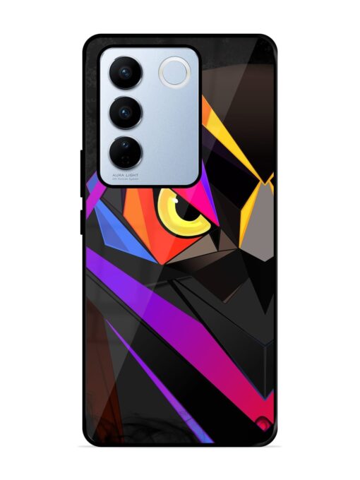 Wpap Owl Glossy Metal Phone Cover for Vivo V27 Pro (5G) Zapvi