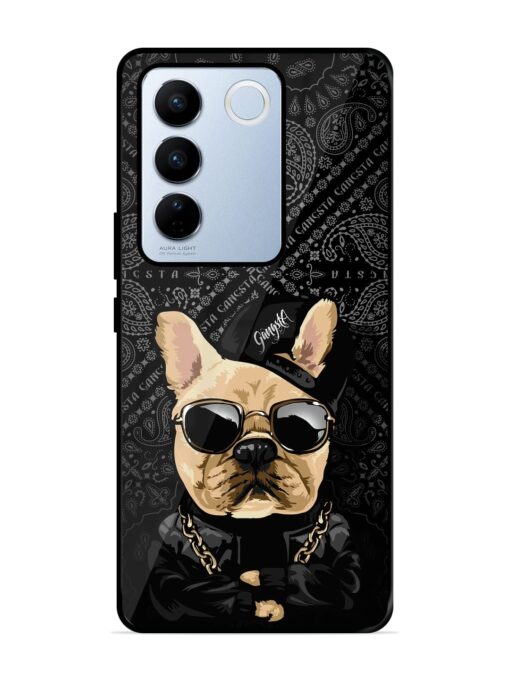 Gangsta Cool Sunmetales Dog Glossy Metal Phone Cover for Vivo V27 Pro (5G) Zapvi