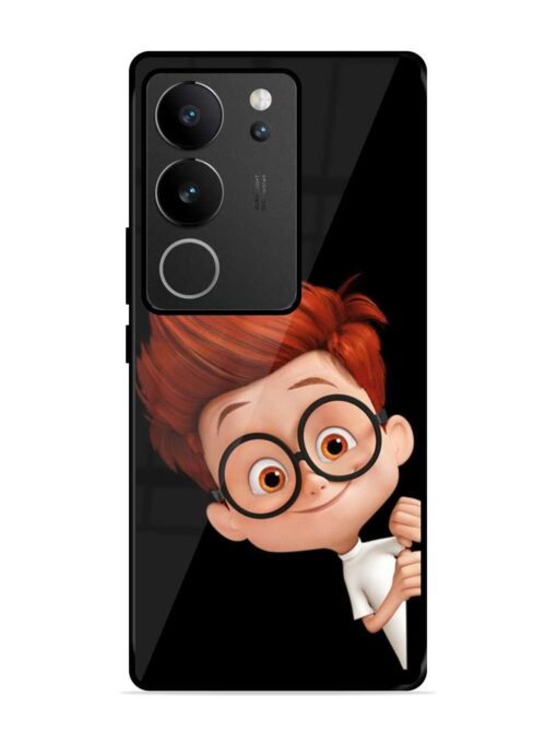 Smart Boy Cartoon Glossy Metal Phone Cover for Vivo V29 (5G)