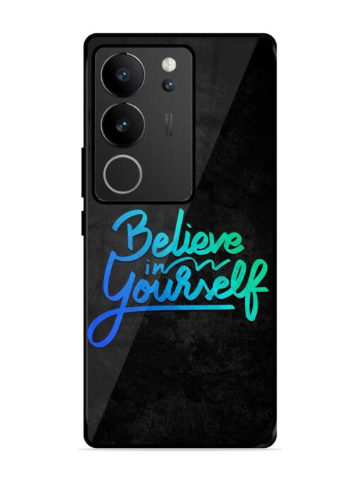 Believe In Yourself Glossy Metal Phone Cover for Vivo V29 (5G) Zapvi