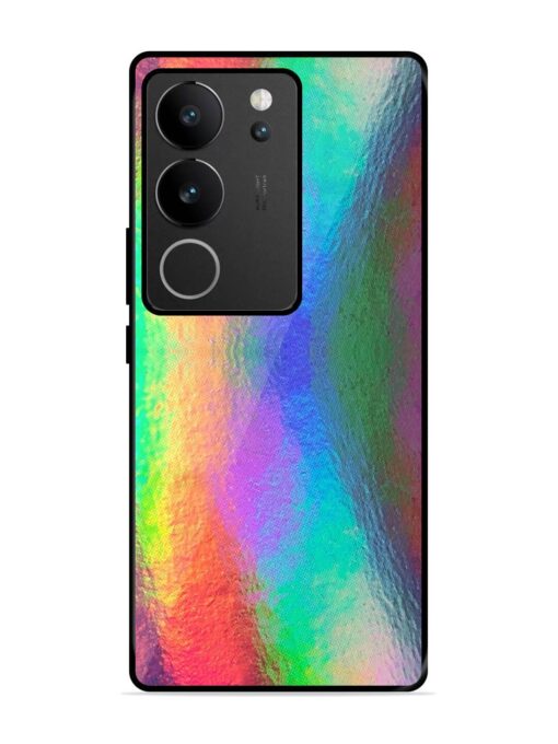 Colorful Holographic Background Glossy Metal TPU Phone Cover for Vivo V29 (5G) Zapvi