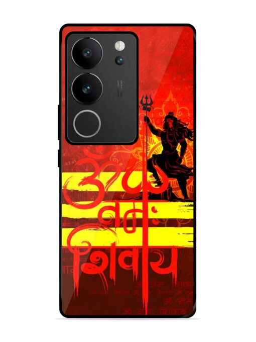 Illustration Lord Shiva Glossy Metal TPU Phone Cover for Vivo V29 (5G) Zapvi