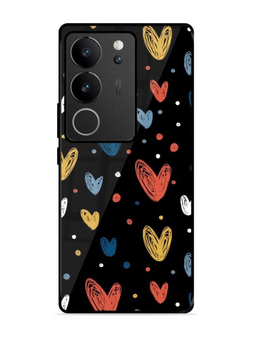 Happy Valentines Day Glossy Metal TPU Phone Cover for Vivo V29 (5G)