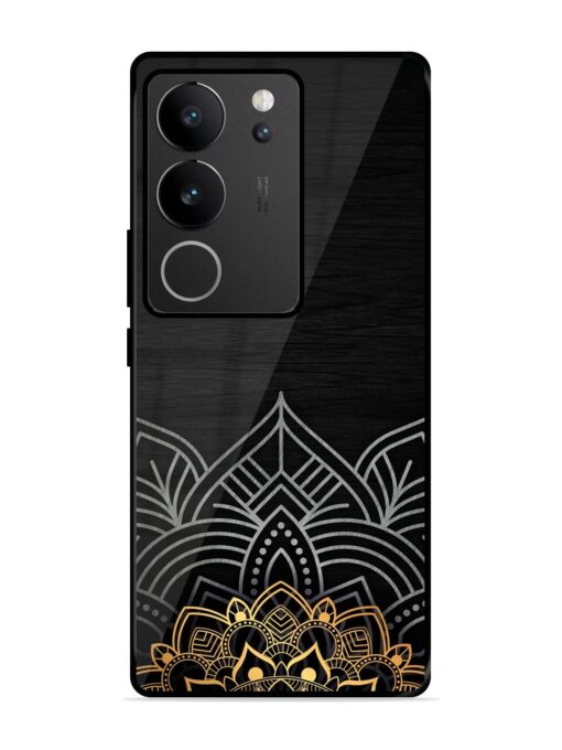 Decorative Golden Pattern Glossy Metal Phone Cover for Vivo V29 (5G)